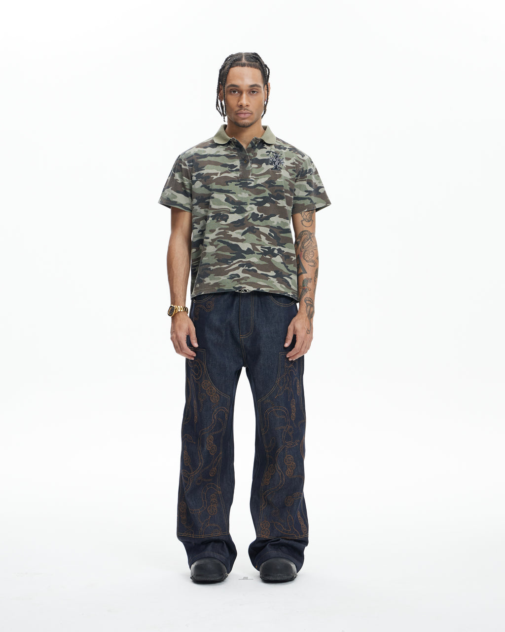 DND4DES camo flying tiger polo tshirt
