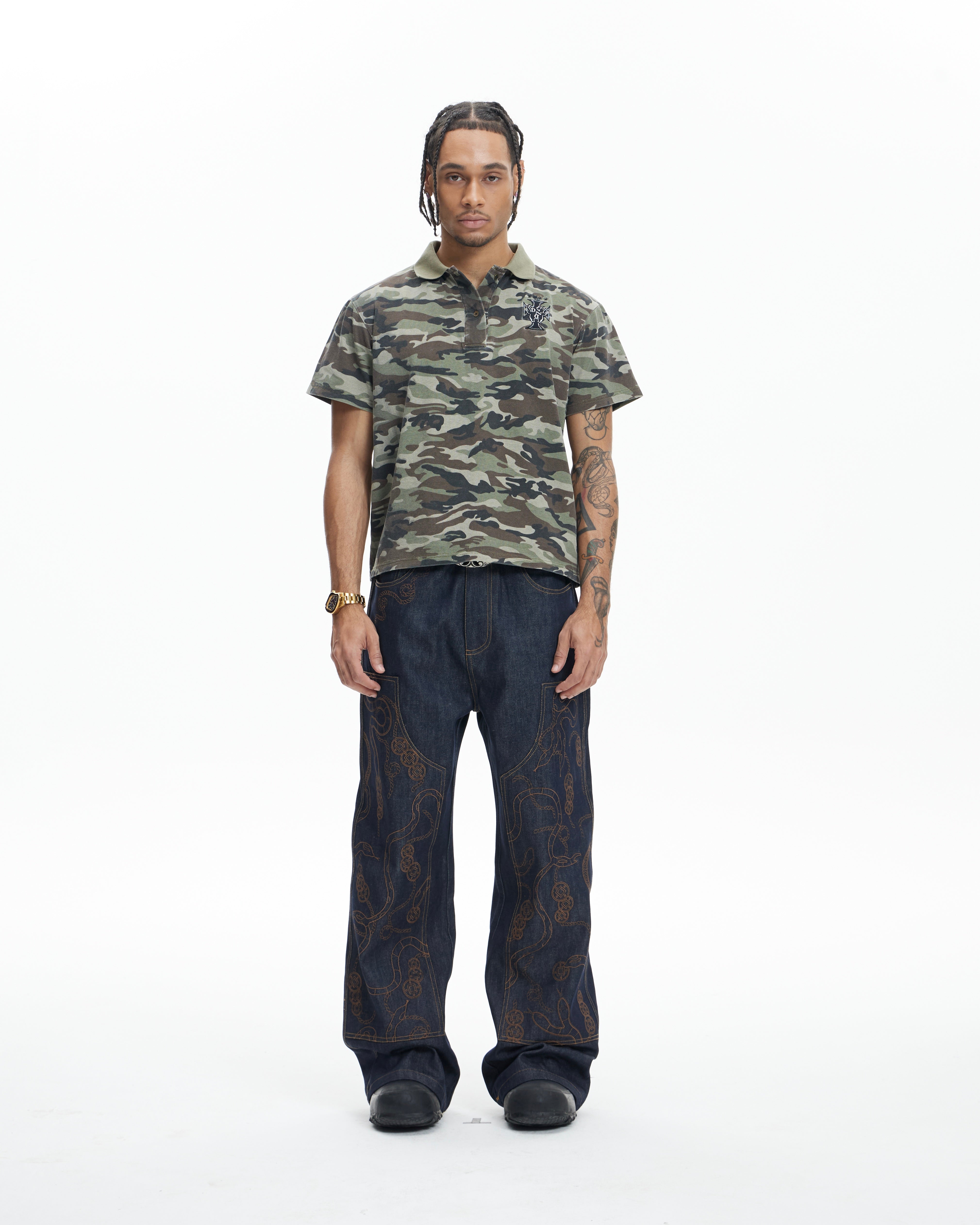 CAMO FLYING TIGER POLO T-SHIRT